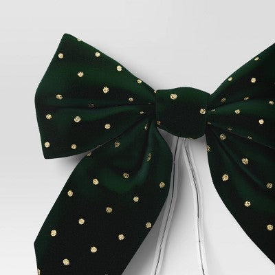2ct Metallic Polka Dot Christmas Decorative Bow - Wondershop™