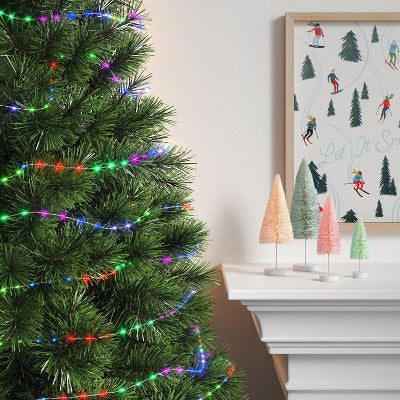 115ct LED High Density Dewdrop Christmas String Lights Color Changing With Silver Wire - Wondershop™