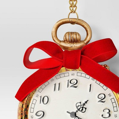 Christmas Glass Pocket Watch Ornament - Wondershop™