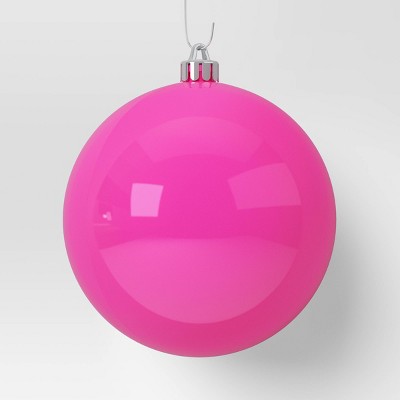 9ct 100mm Christmas Shatterproof Ornament Set Dark Hot Pink - Wondershop™