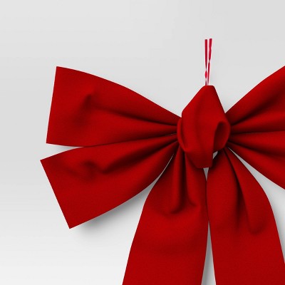 Velvet Christmas Decorative Bow Red - Wondershop™