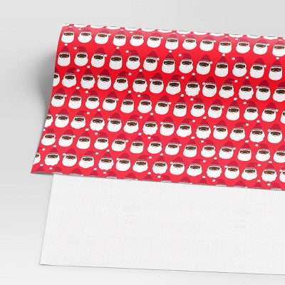 40” 125 Sq Ft Christmas Roll Wrap Santa - Wondershop™