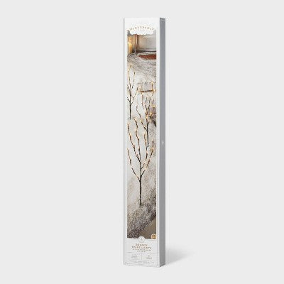 3ct LED Artificial Twig Christmas Stake Lights Warm White - Wondershop™: Birch Effect, 30" Height, Electric Powered Outdoor Pathway Decor