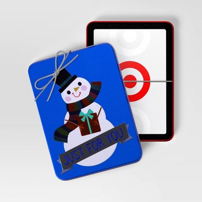 Wrap Essentials Christmas XL Snowman Just For You Gift Card Tin - Wondershop™