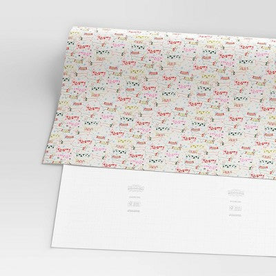30” 20 Sq Ft Christmas Roll Wrap Dachshunds In Sweaters And Scarves - Wondershop™