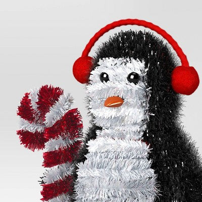Christmas Tinsel Penguin With Headphones - Wondershop™