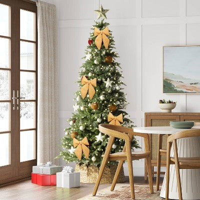 6.5" Christmas Tinsel Bow Ornament Gold - Wondershop™