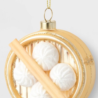 4" Glass Steamed Buns Christmas Tree Ornament - Wondershop™