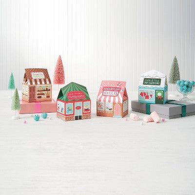 4ct Christmas Gift Boxes Holiday Shoppes - Wondershop™