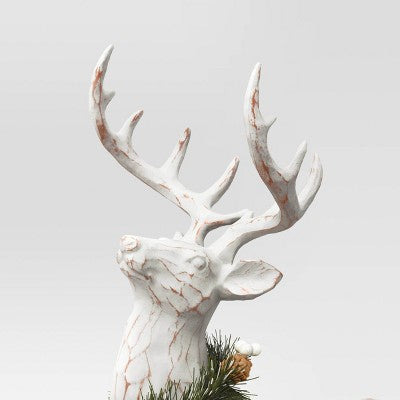 18" Standing Reindeer Animal Sculpture - Wondershop™ White