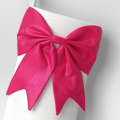 21" White Stocking With 3D Bow Decor - Wondershop™