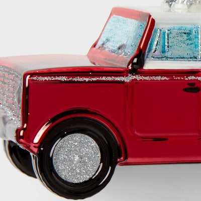 Glass SUV Christmas Tree Ornament Red - Wondershop™: Indoor Use, No Battery, 2.56" Height