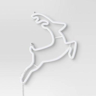 Christmas Faux Neon Leaping Green Deer - Wondershop™