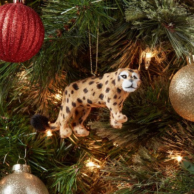 Faux Fur Leopard Christmas Tree Ornament - Wondershop™