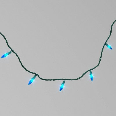 60ct LED C6 Faceted Christmas String Lights With Green Wire - Wondershop™