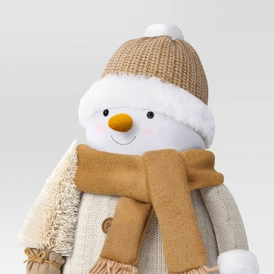 Christmas Fabric Snowman Decor Pom Hat - Wondershop™