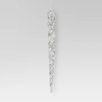 Christmas Ornament Set 10ct Acrylic Clear Icicles - Wondershop™