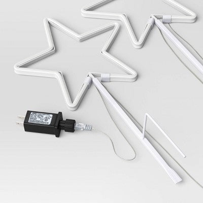 3pc Christmas LED Neon Star Novelty Pathway Marker - Wondershop™
