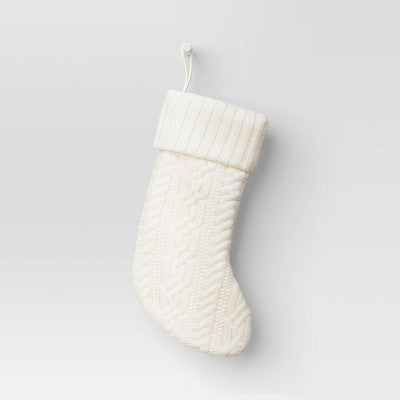 20" Cable Knit Christmas Stocking - Wondershop™