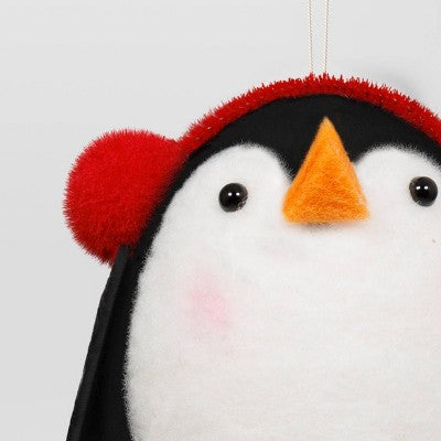 Christmas Felted Wool Penguin Ornament With Earmuffs - Wondershop™