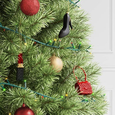 3pc Christmas Gift Ornament Set Glass Fashionista - Wondershop™