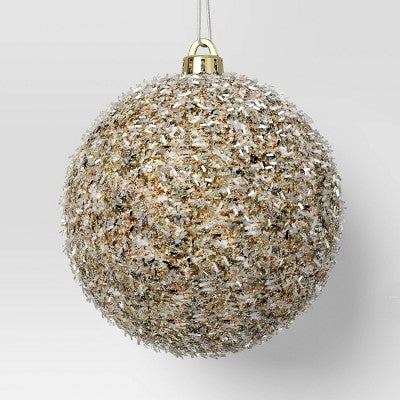9ct Christmas Tinsel Ball Champagne - Wondershop™