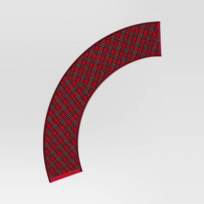 25'' Christmas Roll Up Plaid Tree Collar Red/Green - Wondershop™