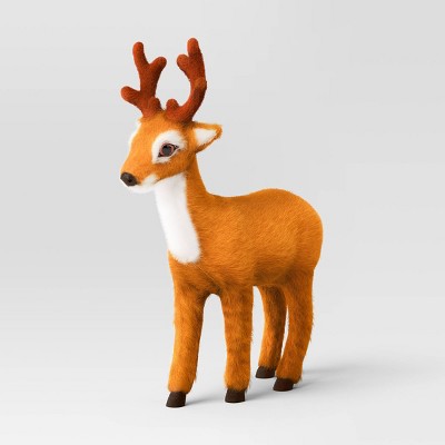 3ct Faux Fur Deer Set Decorative Christmas Figurines Brown - Wondershop™