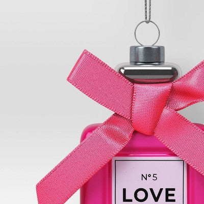 Christmas Glass Hot Pink Perfume Ornament - Wondershop™