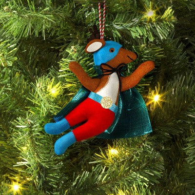 5.25" Christmas Fabric Superhero Ornament Reindeer - Wondershop™