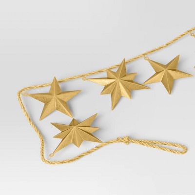 72" Christmas Gold Star Garland - Wondershop™