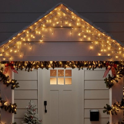 300ct Incandescent Mini Christmas Icicle Lights With White Wire - Wondershop™