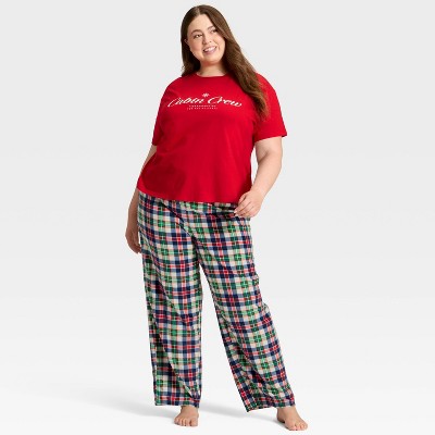 Women's "Cabin Crew" Short Sleeve Holiday Matching Family Pajama Shirt - Wondershop™ Red
