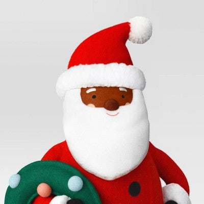 22" Fabric Santa Sculpture Holding Wreath - Wondershop™ Red/White
