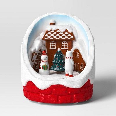 7'' Christmas Animated Gingerbread House Snowglobe - Wondershop™