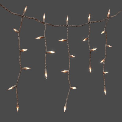 300ct Incandescent Mini Christmas Icicle Lights With White Wire - Wondershop™