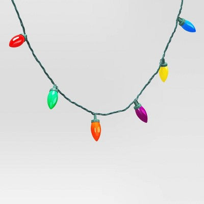 25ct LED C9 Classic Glow Indoor Outdoor Christmas String Lights With Green Wire - Wondershop™