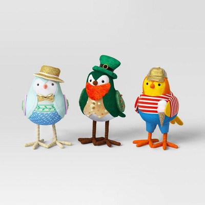 10pc Featherly Friends 2025 Anniversary Collection Christmas Bird Figurine Set - Wondershop™