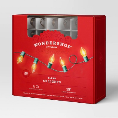Incandescent Christmas Filament String Lights Clear With Green Wire - Wondershop™