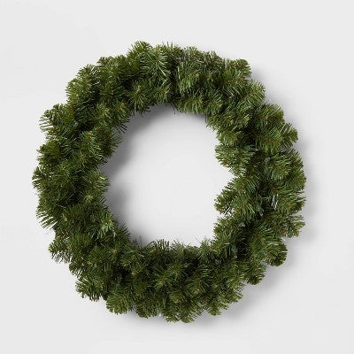 20" Pre-lit Pine Artificial Christmas Wreath Clear Lights - Wondershop™