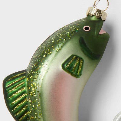 Glass Fishing Christmas Tree Ornament - Wondershop™