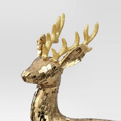 Christmas Sequin Standing Deer Decor Gold - Wondershop™