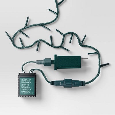 9.5' 3mm 100ct LED Micro Christmas String Lights With Green Wire - Wondershop™