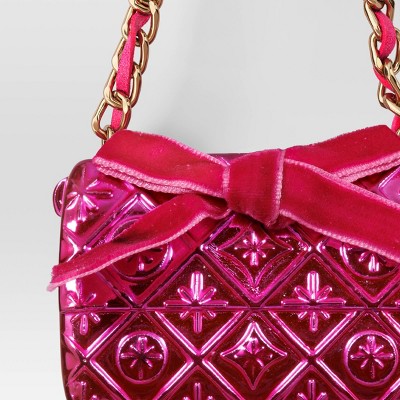 2.5" Christmas Resin Handbag Ornament Hot Pink - Wondershop™