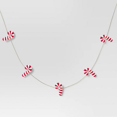 20ct LED Battery Operated Christmas Candy Cane Dew Drop Lights Warm White With Silver Wire - Wondershop™