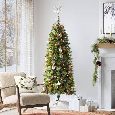 14" Metal Snowflake Christmas Tree Topper White - Wondershop™: Traditional Indoor Decor: Traditional Indoor Decor