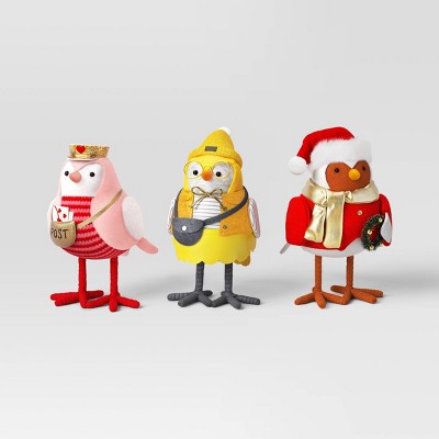 10pc Featherly Friends 2025 Anniversary Collection Christmas Bird Figurine Set - Wondershop™