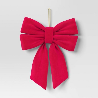 12" Christmas Velvet Bow - Wondershop™