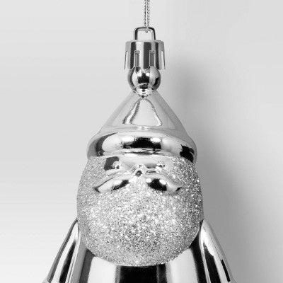 Christmas Silver Santa Ornament - Wondershop™