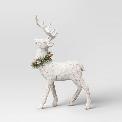 18" Standing Reindeer Animal Sculpture - Wondershop™ White